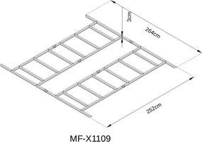Základňa BBSH-ZDB9 pre záhradný domček BestBerg ZDB-9 / 252 × 264 cm / oceľ / strieborná