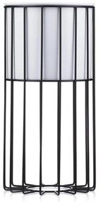 KOVOVÝ KVETINÁČ SO STOJANOM GLAM 42X20 CM BIELA/ČIERNA