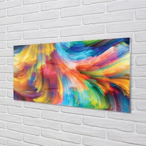 Sklenený obraz Nepravidelné farebné prúžky fraktály 125x50 cm