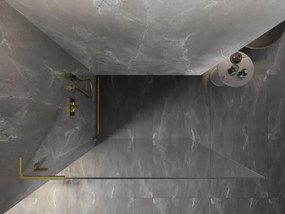 Mexen Lunar L sprchová stena ľavá 110 x 200 cm, 8mm číre sklo, zlatá matná, 830L-110-000-55-00-L