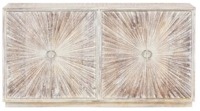 furniture-nabytek.cz - Masívna komoda Zambie z mangového dreva, voskovaná, biela – 163×41×87 cm