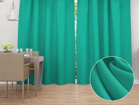 Biante Dekoračný záves Rongo RG-091 Tyrkysovo zelený 140x210 cm