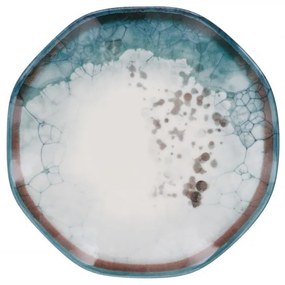 Porcelánová sada 24 ks talířů Abstract I bílá/modrá