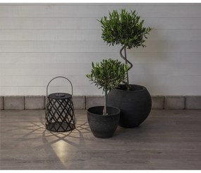 Čierny LED lampáš Star Trading Calabria, výška 28 cm