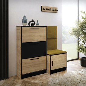 Skrinka na topánky Kpl Foli Craft + Žltá (KRONOS 01)