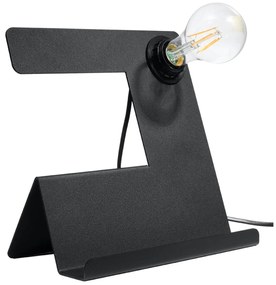 Stolná lampa Incline, čierne telo svietidla