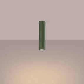 Sollux SL.1608 - Bodové svietidlo KARBON 1xGU10/10W/230V 30 cm zelená