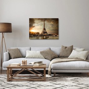 Sklenený obraz - Eiffelova veža, Paríž, Francúzsko (70x50 cm)