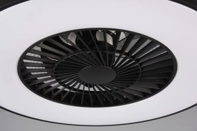 TRIO R62672132 HALMSTAD stropné svietidlo s ventilátorom LED D593mm 40W/3000lm 3000-6500K matná čierna, stmievateľné, diaľkový ovládač