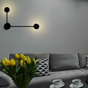 LED Nástenné svietidlo JOY 2xGX53/6W/230V čierna