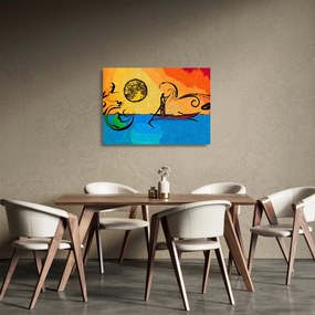 Sklenený obraz starovekej maľby (70x50 cm)