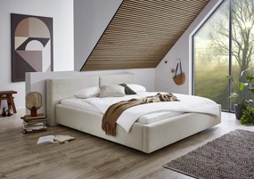 Dvojlôžková posteľ bucca s úložným priestorom 180 x 200 cm menčester béžová MUZZA