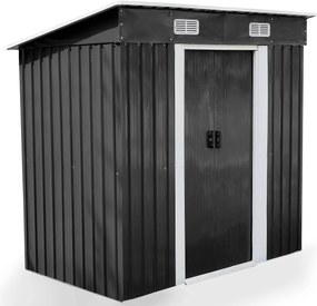 Záhradný domček BestBerg BBSH-406A / 2,25 m² / 121 x 194 x 192 cm / antracitová/biela