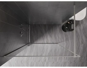 Mexen Kioto-XF, sprchová zástena s rámom 150 x 202 cm, 10mm číre sklo, oceľový profil, 800-150-104-97-00-X