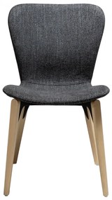 PARAGON ČALÚNENÁ STOLIČKA black/whitewashed oak