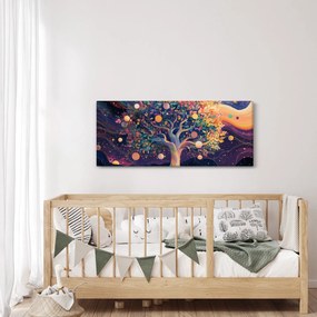 Obraz – Fialový strom plný energie (120x50 cm)