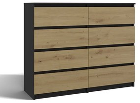 Komoda Musecalo 7 120 (antracit + dub artisan). Akcia -20%. Vlastná spoľahlivá doprava až k Vám domov. 1132825