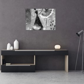 Sklenený obraz - Africká maľba (70x50 cm)