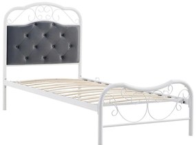 Posteľ Fabrizia 90 sivá/biela