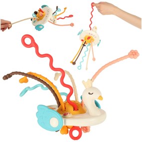 Montessori zmyslová hračka na hryzenie pre bábätká labuť