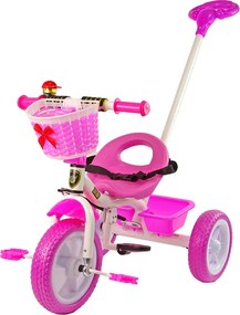 LEAN Trike Trojkolka PRO100 ružová s košíkom kolesá EVA