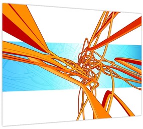 Obraz - Prepletené čiary, abstrakcie (70x50 cm)