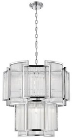 Zuma Line P0528-08A-F4AC - Luster na reťazi SERGIO 8xE14/60W/230V chróm