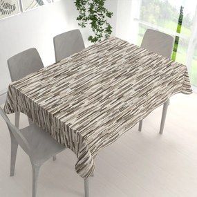 Biante Dekoračný obdĺžnikový obrus Leona LN-176 Hnedo-béžové pásiky 120x180 cm