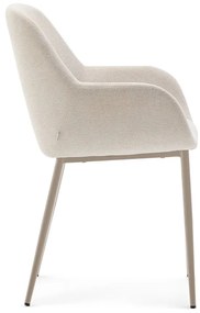 Krémovobiele čalúnené jedálenské kreslo Konna – Kave Home