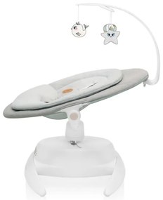 Lionelo - Detské hojdacie kresielko s melódiou MELL Beige Sand 4xAA + diaľkové ovládanie