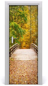 Fototapeta na dvere les jeseň 75x205 cm
