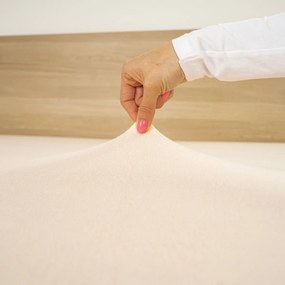 4Home froté prestieradlo béžová, 100 x 200 cm