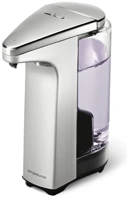 Sivý automatický kovový dávkovač mydla 237 ml - simplehuman