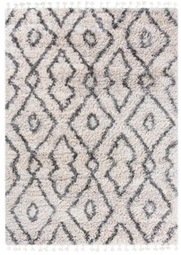 Kusový koberec shaggy Daren krémovo sivý 200x300cm