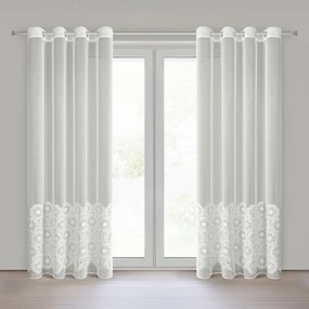 ZÁCLONA NA KRÚŽKOCH LIZA 140X250 CM PRIRODNÁ