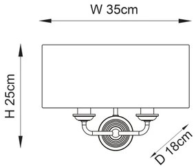 Endon 98937 - Nástenné svietidlo HIGHCLERE 2xE14/40W/230V biela/mosadz
