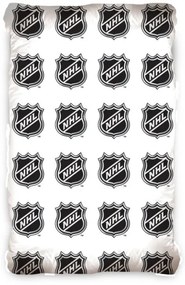 Bavlnená plachta NHL LOGO WHITE 90x200 cm