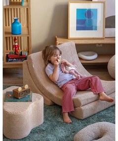 Svetlohnedý menčestrový detský puf Cloud – Wigiwama