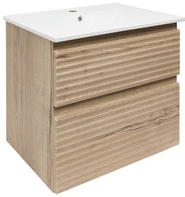 Kúpeľňová skrinka 2 zásuvky s umývadlom Naturel Savona 58x53x44,8 cm dub halifax mat SAVONA260DH, 1 ks