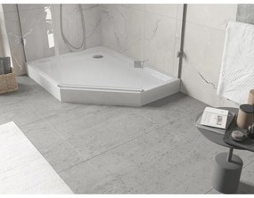 Mexen Flow+, päťuholníková sprchová vanička, ľavá, 100 x 90 cm, biela lesklá, 46P109010LH