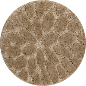 Kúpeľňový koberček SUPREME STONES kamienky, béžový kruh