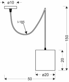 Candellux Bielo-medený závesný decentrálny luster Atlanta pre žiarovku E27 31-00637