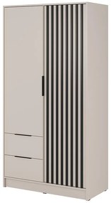 Skriňa Nelly 2d Kašmír/čierny pop