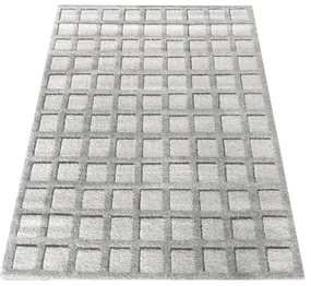 Koberec Serenity v sivej farbe s geometrickým vzorom Šírka: 80 cm | Dĺžka: 150 cm