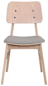 Svetlohnedá jedálenská stolička so svetlosivým sedákom Rowico Nagano