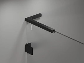 Mexen Lunar-B L sklápací sprchový kút ľavý 85 x 80 cm, číre sklo, čierna matná, 832L-085-080-70-00-L