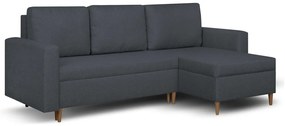Rozkládací rohová sedací souprava KENO Tmavě šedá