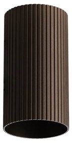 Minimalistické bodové svietidlo Lucas Ribbed Tube 10 kávová