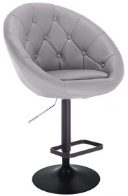 LuxuryForm DESIGN Barová stolička VERA na čiernom tanieri - šedá