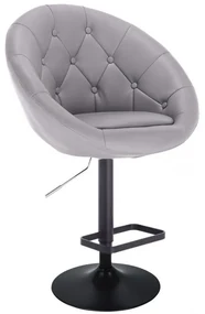 LuxuryForm DESIGN Barová stolička VERA na čiernom tanieri - šedá
